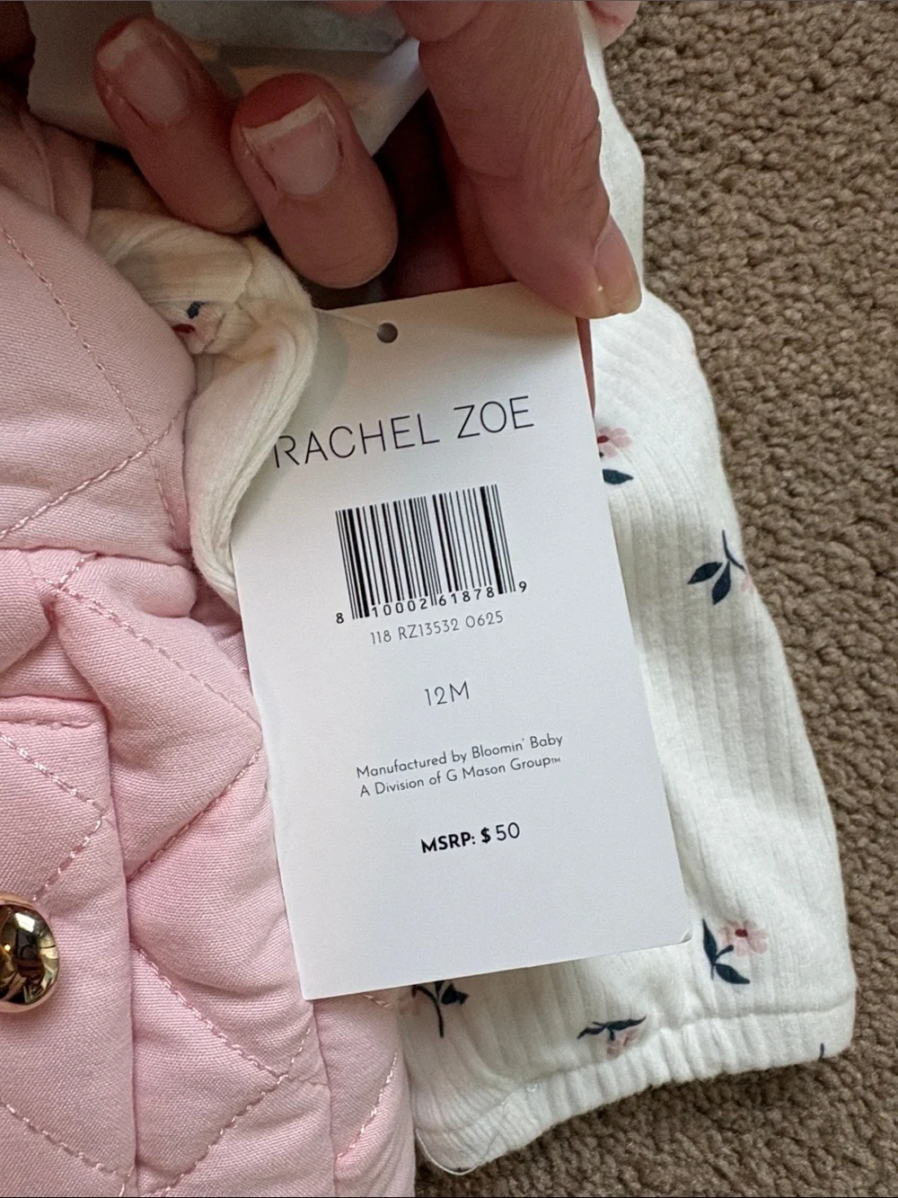 Rachel Zoe Pink Quilted Vest & Navy Leggings Kids Matching Set